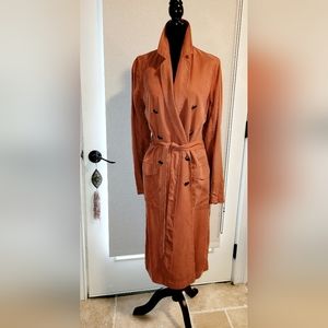 Free People Bohemian Style Trench Duster Coat. Orange/ Rust XS / Small